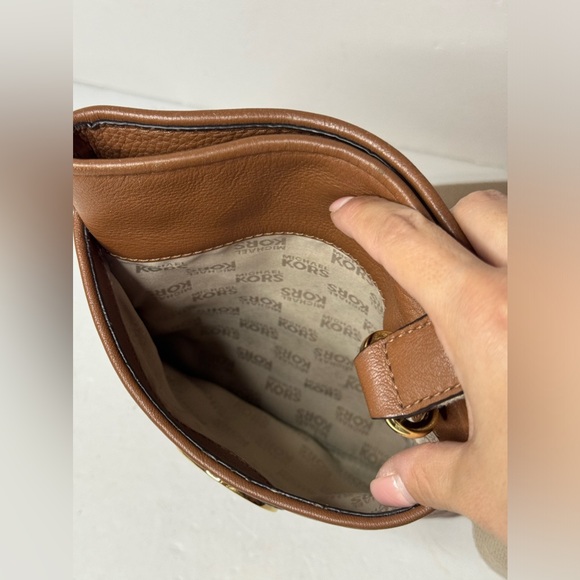 Michael Kors Leather Messenger Bag - Picture 5 of 9